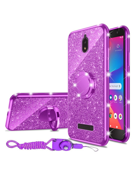 Funda de TPU Brillante Nancheng para BLU View 2 - Púrpura