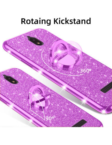 Funda de TPU Brillante Nancheng para BLU View 2 - Púrpura