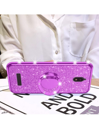 Funda de TPU Brillante Nancheng para BLU View 2 - Púrpura