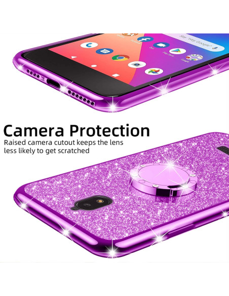 Funda de TPU Brillante Nancheng para BLU View 2 - Púrpura