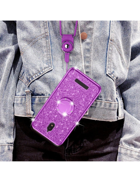 Funda de TPU Brillante Nancheng para BLU View 2 - Púrpura