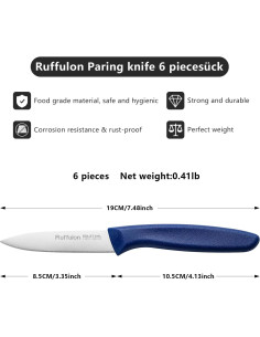 Juego de cuchillos de pelar Ruffulon 6 piezas acero inoxidable 2