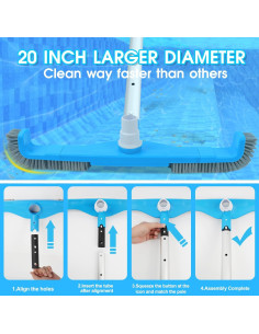 Cabezal de Aspiradora de Piscina TidyMister 20" Polipropileno 2