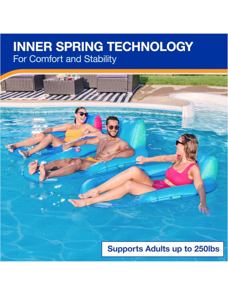 Flotador Inflable SwimWays Premium Recliner Azul 140x97 cm