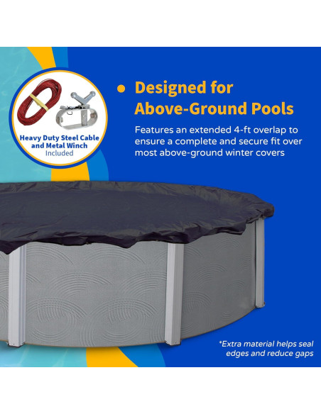 Cubierta de piscina Blue Wave 28 pies redonda invierno