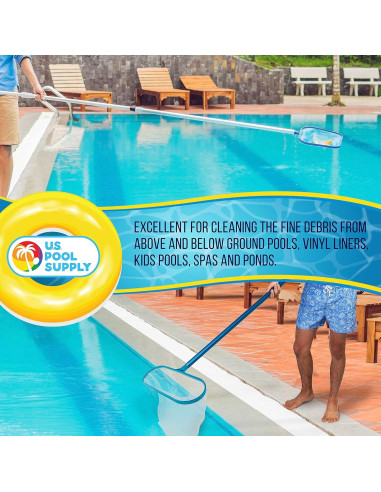 Juego de Red Skimmer y Rastrillo U.S. Pool Supply - Limpieza Eficiente