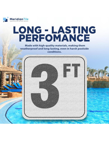 Marcadores de Profundidad de Piscina Vinilo Rojo 3FT - 1 Paquete