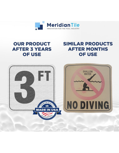 Marcadores de Profundidad de Piscina Vinilo Rojo 3FT - 1 Paquete