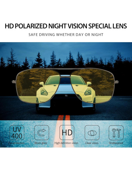 Gafas de sol polarizadas SUNGAIT para hombres visión nocturna