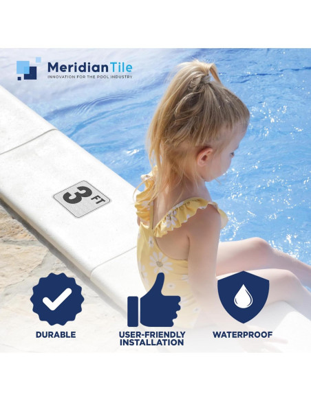 Marcadores de Profundidad de Piscina Vinilo Rojo 3FT - 1 Paquete