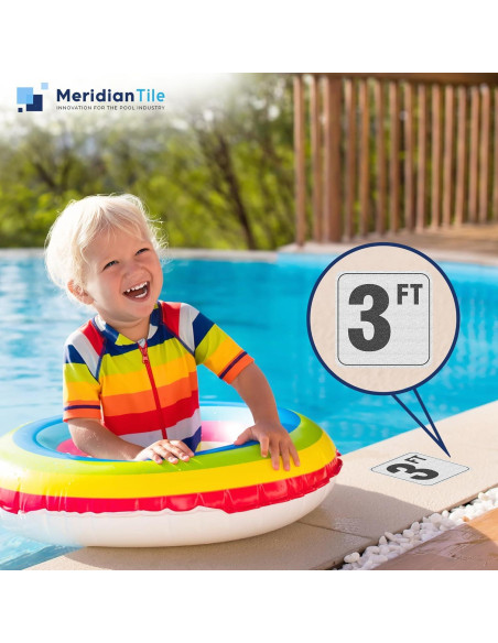 Marcadores de Profundidad de Piscina Vinilo Rojo 3FT - 1 Paquete