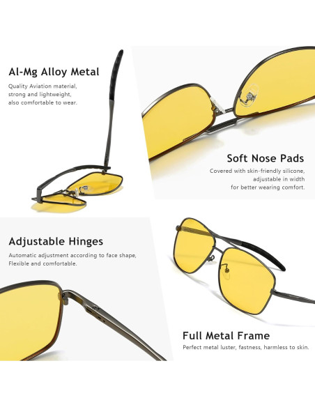 Gafas de sol polarizadas SUNGAIT para hombres visión nocturna
