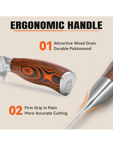 Cuchillo de Pelar TUO 6.35 cm Acero Inoxidable Ergonómico