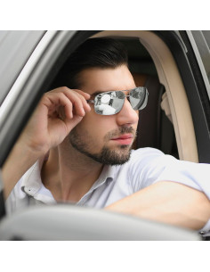 Gafas de sol polarizadas SUNGAIT para hombres, marco metal 2