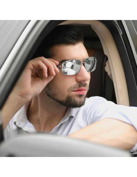 Gafas de sol polarizadas SUNGAIT para hombres, marco metal