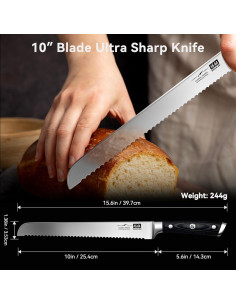 Cuchillo de Pan SHAN ZU 25.4 cm Acero Inoxidable 1.4116 2