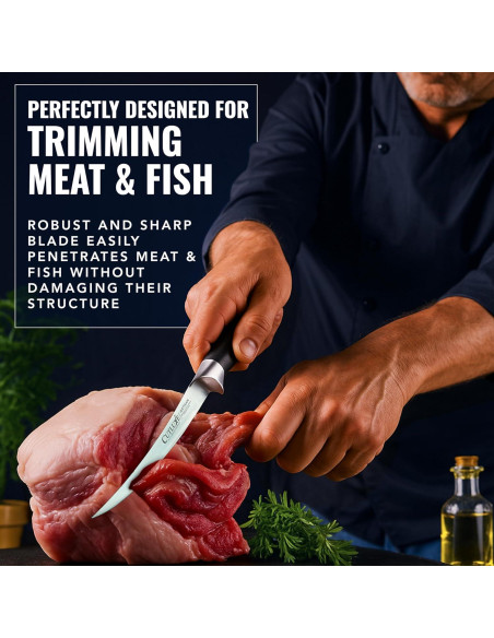 Cuchillo de Deshuesar Cutluxe 15 cm Acero Alemán Mango Pakkawood