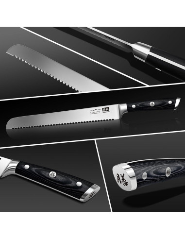 Cuchillo de Pan SHAN ZU 25.4 cm Acero Inoxidable 1.4116