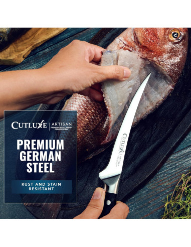 Cuchillo de Deshuesar Cutluxe 15 cm Acero Alemán Mango Pakkawood