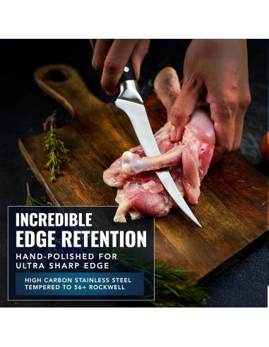 Cuchillo de Deshuesar Cutluxe 15 cm Acero Alemán Mango Pakkawood
