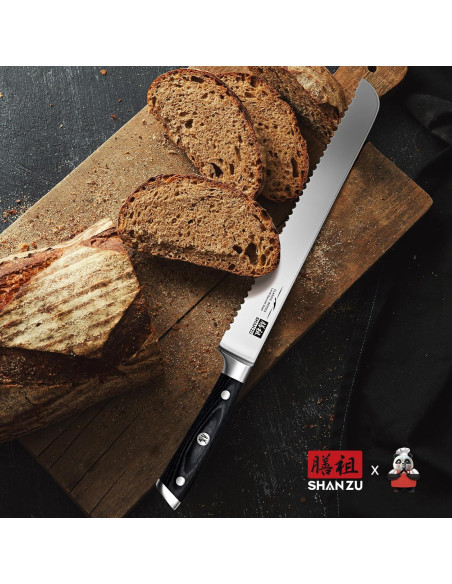 Cuchillo de Pan SHAN ZU 25.4 cm Acero Inoxidable 1.4116