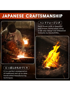 Cuchillo de Deshuesar Huusk 14 cm Acero Alto Carbono con Funda 2