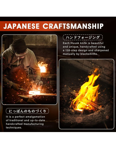 Cuchillo de Deshuesar Huusk 14 cm Acero Alto Carbono con Funda