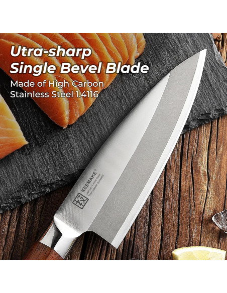 Cuchillo Deba KEEMAKE 16.5 cm Acero Inoxidable Alto Carbono