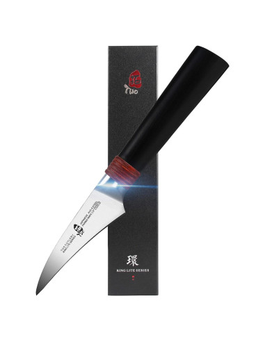 Cuchillo de Pelar TUO Ring Lite 6.35 cm Acero AUS-8 Pakkawood