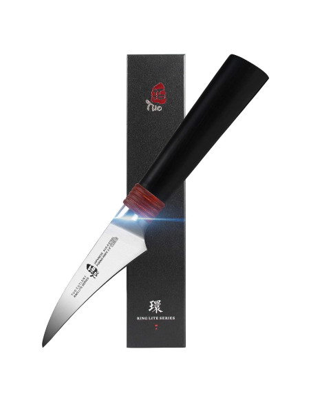 Cuchillo de Pelar TUO Ring Lite 6.35 cm Acero AUS-8 Pakkawood