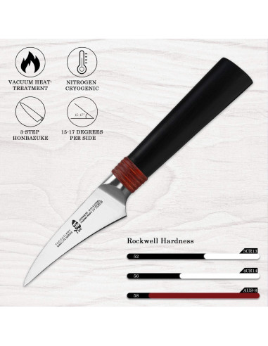 Cuchillo de Pelar TUO Ring Lite 6.35 cm Acero AUS-8 Pakkawood