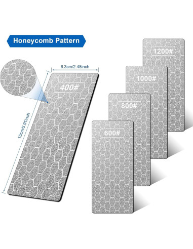 Piedra de Afilar de Diamante KITANIS 5 Piezas Grano 400 a 1200