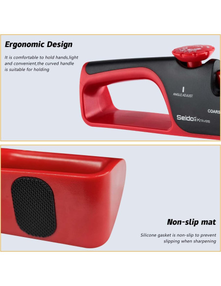 Afilador de Cuchillos Profesional Seido Knives 4 Etapas