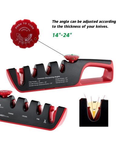 Afilador de Cuchillos Profesional Seido Knives 4 Etapas