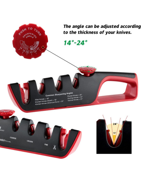 Afilador de Cuchillos Profesional Seido Knives 4 Etapas