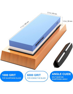 Piedra de Afilado Doble Grano 1000/6000 BABOSTOW con Base 2