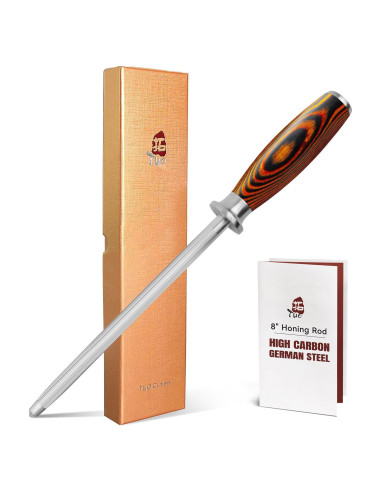 Varilla de Afilado TUO 20.32 cm Acero Alto Carbono Mango Ergonómico