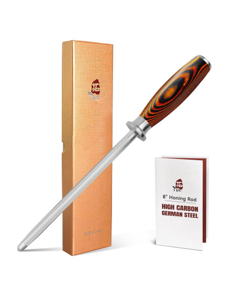 Varilla de Afilado TUO 20.32 cm Acero Alto Carbono Mango Ergonómico