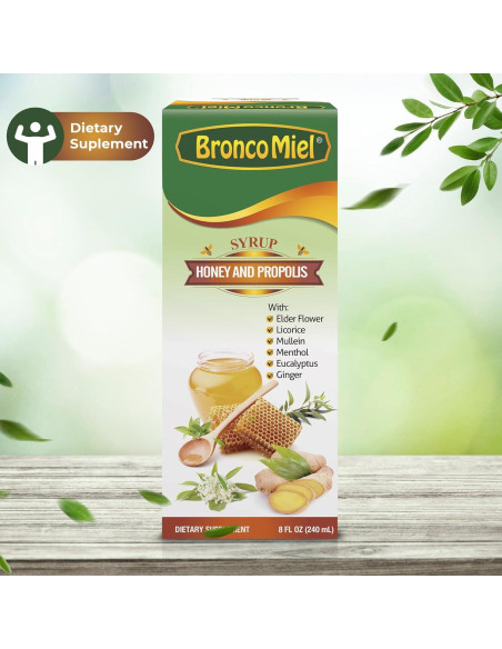 Jarabe BroncoMiel de Miel y Propóleos 236 ml - Soporte Inmunológico