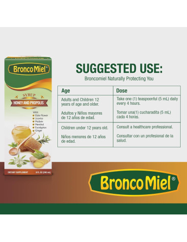 Jarabe BroncoMiel de Miel y Propóleos 236 ml - Soporte Inmunológico