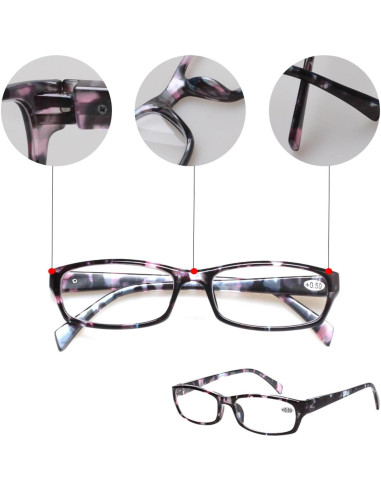 Gafas de lectura Kerecsen 5 pares moda mujeres 1.75x
