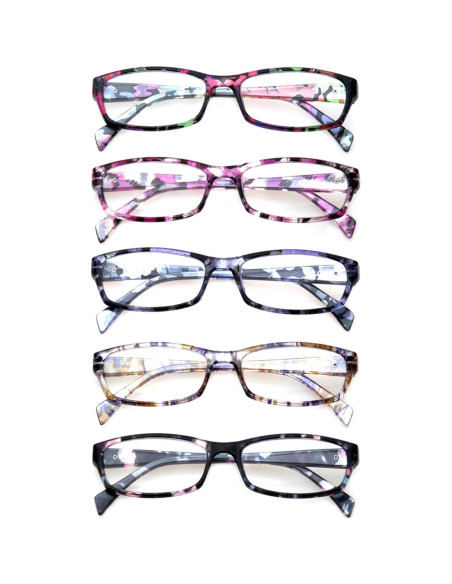Gafas de lectura Kerecsen 5 pares moda mujeres 1.75x