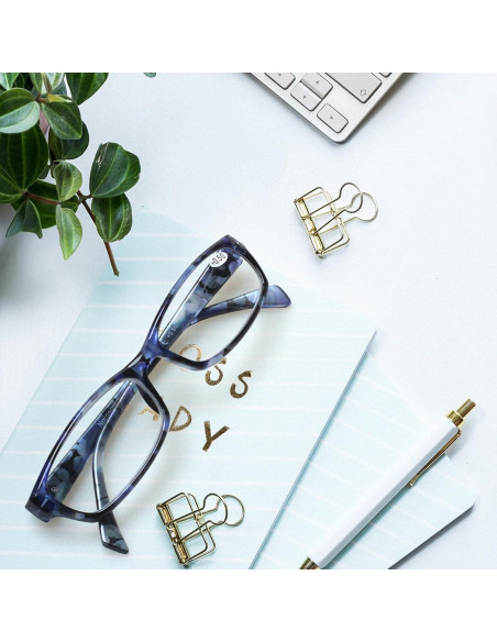 Gafas de lectura Kerecsen 5 pares moda mujeres 1.75x