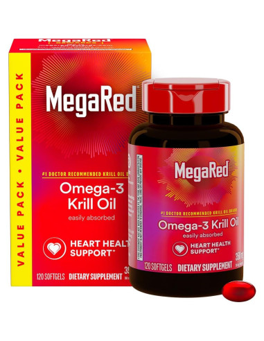 Suplemento Omega 3 MegaRed 350mg 120 Cápsulas Blandas