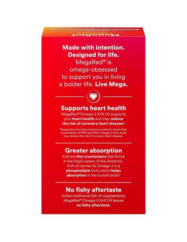 Suplemento Omega 3 MegaRed 350mg 120 Cápsulas Blandas
