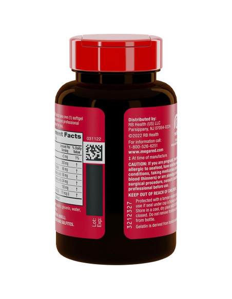Suplemento Omega 3 MegaRed 350mg 120 Cápsulas Blandas