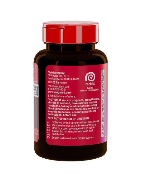 Suplemento Omega 3 MegaRed 350mg 120 Cápsulas Blandas