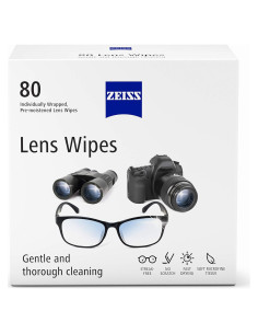 Toallitas de limpieza de lentes ZEISS prehumedecidas 80 unidades