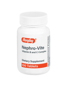 Tabletas Nephro-Vite Rugby - Complejo Vitaminas B y C - 100 Unidades