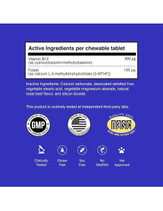 Suplemento Vitamina B12 Wonder Paws para Perros - 90 Masticables 2